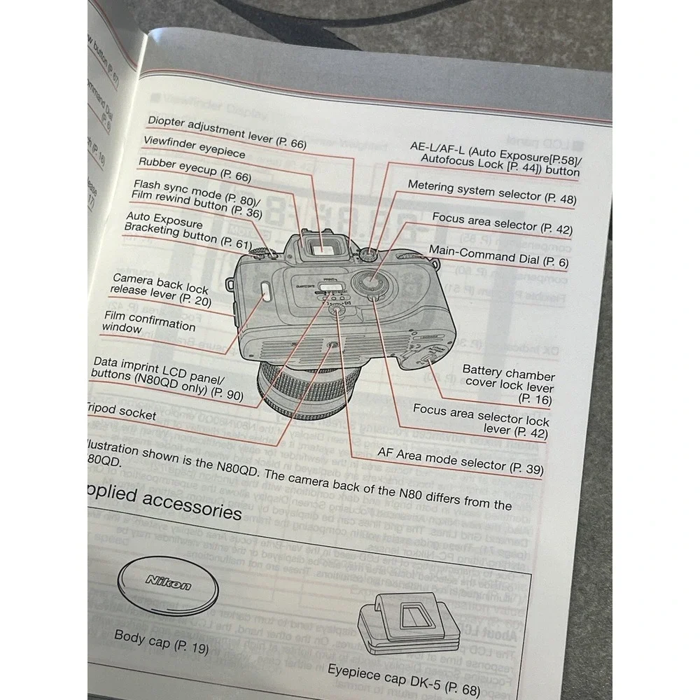 Nikon N80/N80QD Instruction manual book (en)